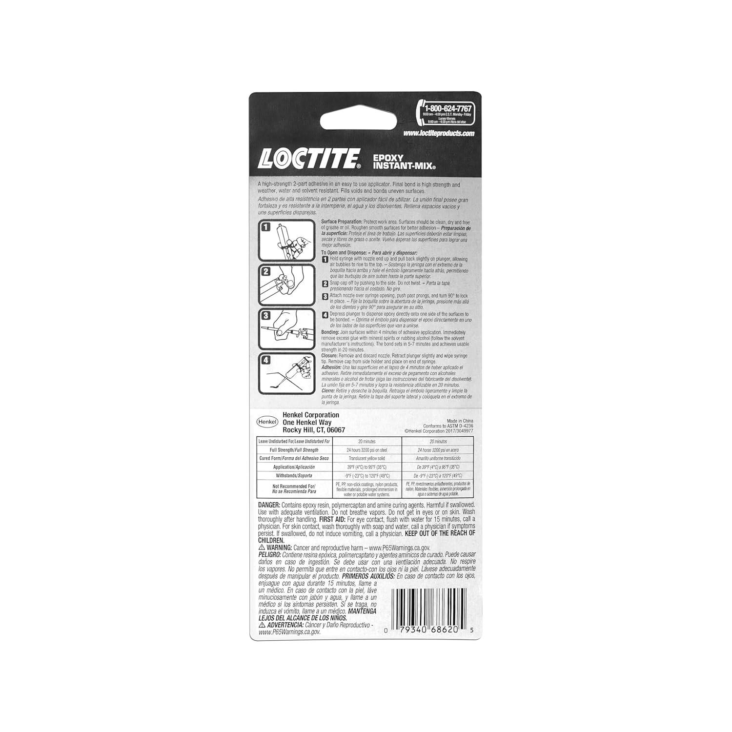 imageLoctite Epoxy Instant Mix 5 Minute 047 fl oz Syringe Pack of 6Single