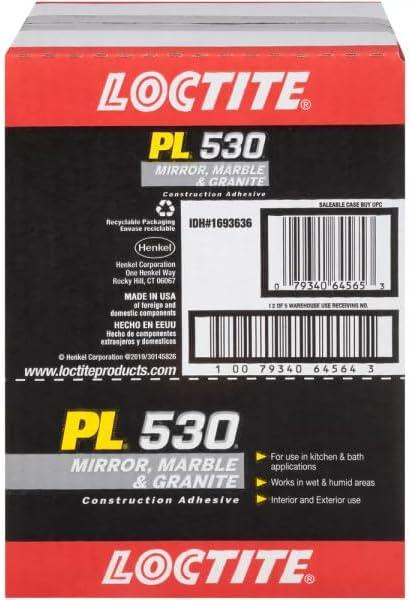 imageLoctite PL 530 Mirror Marble and Granite Construction Adhesive 10 OuncePack of 12