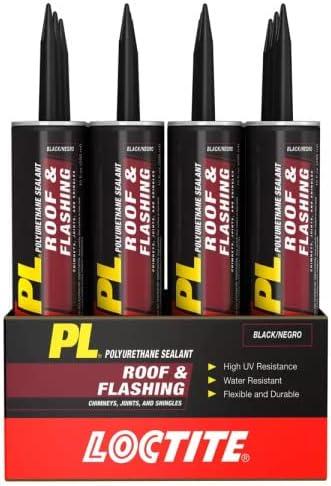 imageLoctite PL Roof Flashing Polyurethane Sealant Black 10 Ounce 12 Pack