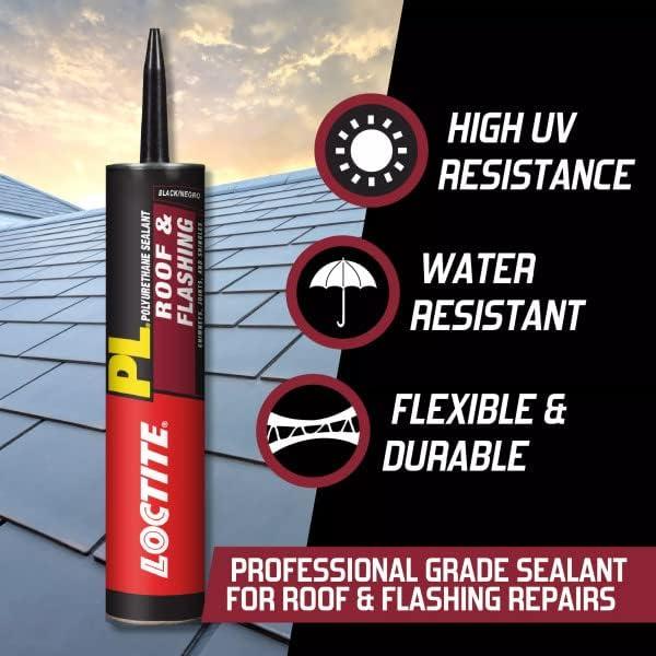 imageLoctite PL Roof Flashing Polyurethane Sealant Black 10 Ounce 12 Pack