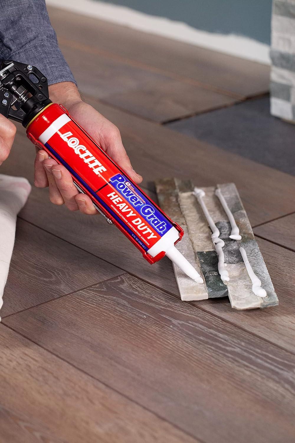 imageLoctite Power Grab Express Heavy Duty Construction Adhesive Versatile Constuction Glue for Wood Wall Tile Foam Board ampamp More  9 fl oz Cartridge Pack of 11 Count Pack of 2