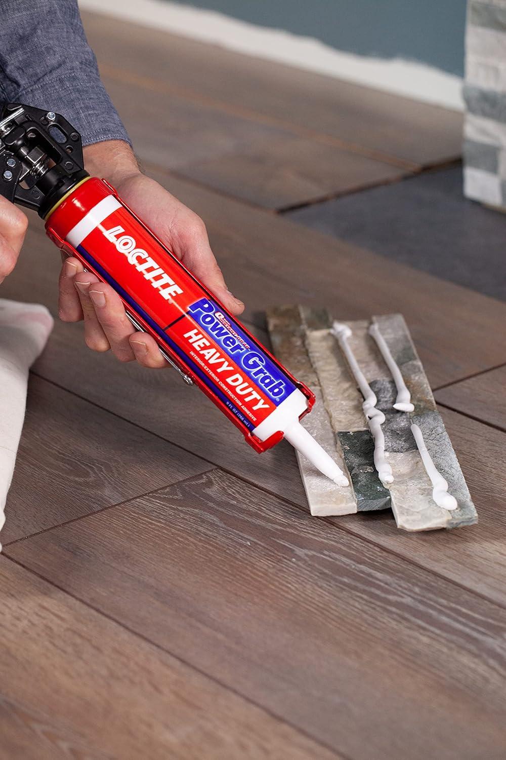 imageLoctite Power Grab Express Heavy Duty Construction Adhesive Versatile Constuction Glue for Wood Wall Tile Foam Board ampamp More  9 fl oz Cartridge Pack of 14 Pack