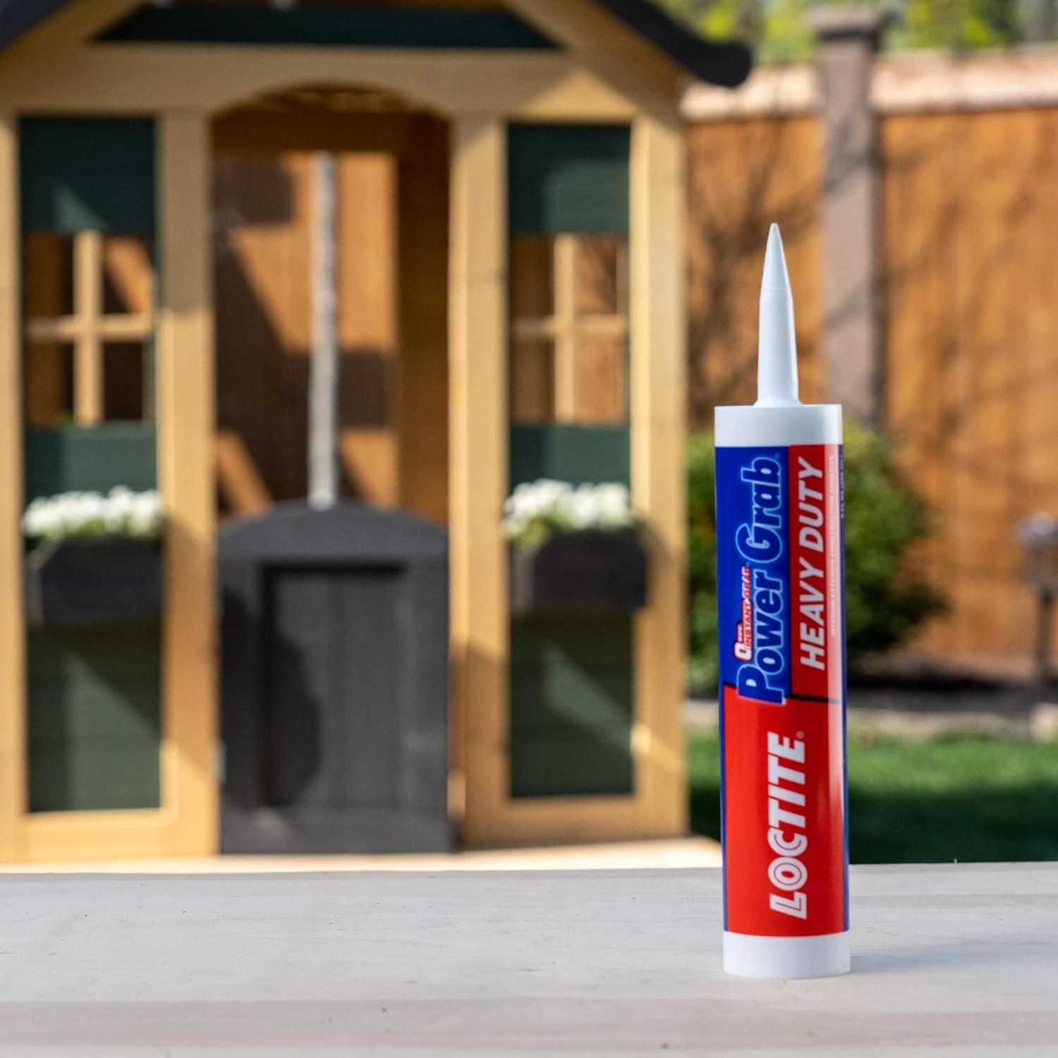 imageLoctite Power Grab Express Heavy Duty Construction Adhesive Versatile Constuction Glue for Wood Wall Tile Foam Board ampamp More  9 fl oz Cartridge Pack of 16 Pack