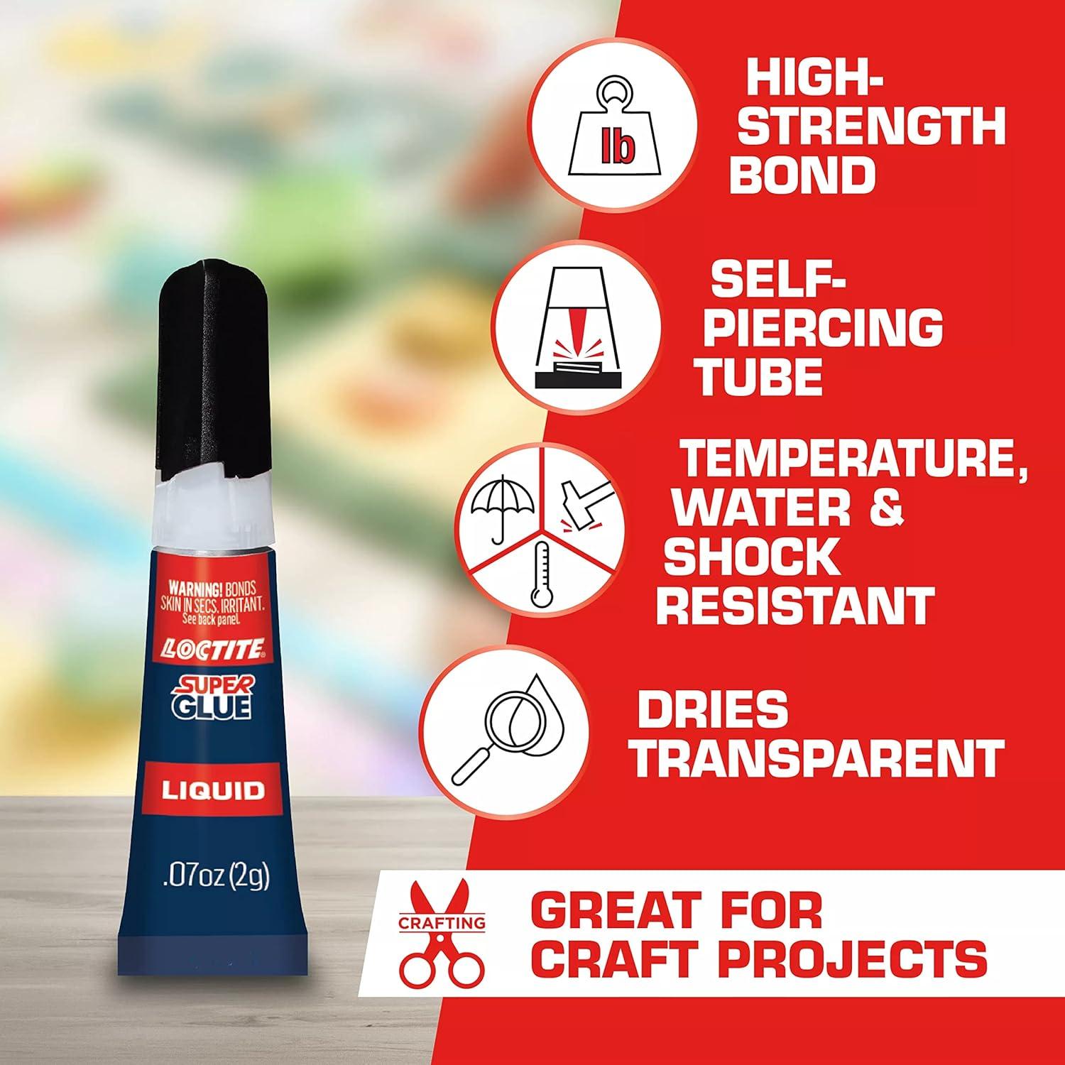 imageLoctite Super Glue Liquid 2 Gram Tube 2 Pack  Clear Superglue for Plastic Wood Metal Crafts ampamp Repair Instant Glue Adhesive Quick Dry2 Pack