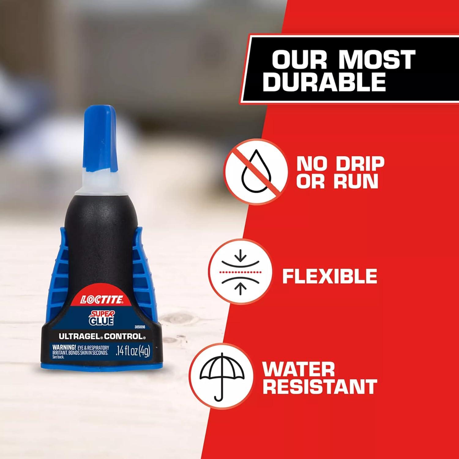 imageLoctite Super Glue Ultra Gel Control 4 Gram Squeeze Bottles 2 Pack  Clear Superglue for Plastic Wood Metal Crafts ampamp Repair Instant Glue Adhesive Quick Dry6 Pack