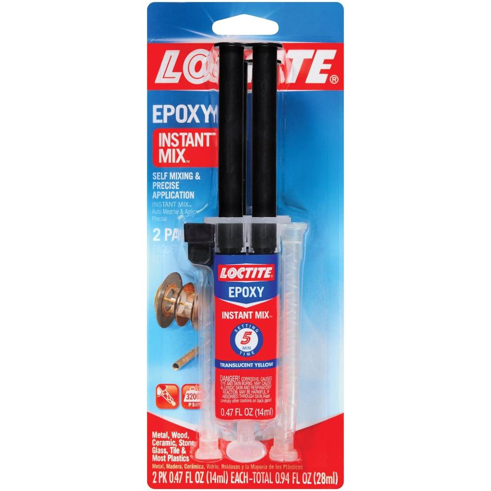 imageLoctite Epoxy Instant Mix 5 Minute 047 fl oz Syringe Pack of 62 Pack