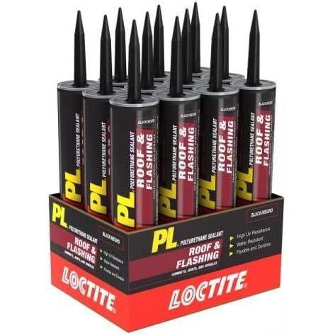 imageLoctite PL Roof Flashing Polyurethane Sealant Black 10 Ounce 12 Pack