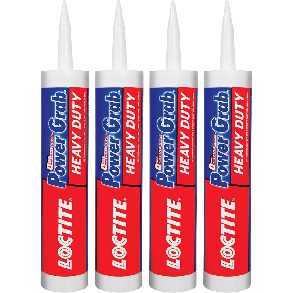 imageLoctite Power Grab Express Heavy Duty Construction Adhesive Versatile Constuction Glue for Wood Wall Tile Foam Board ampamp More  9 fl oz Cartridge Pack of 14 Pack