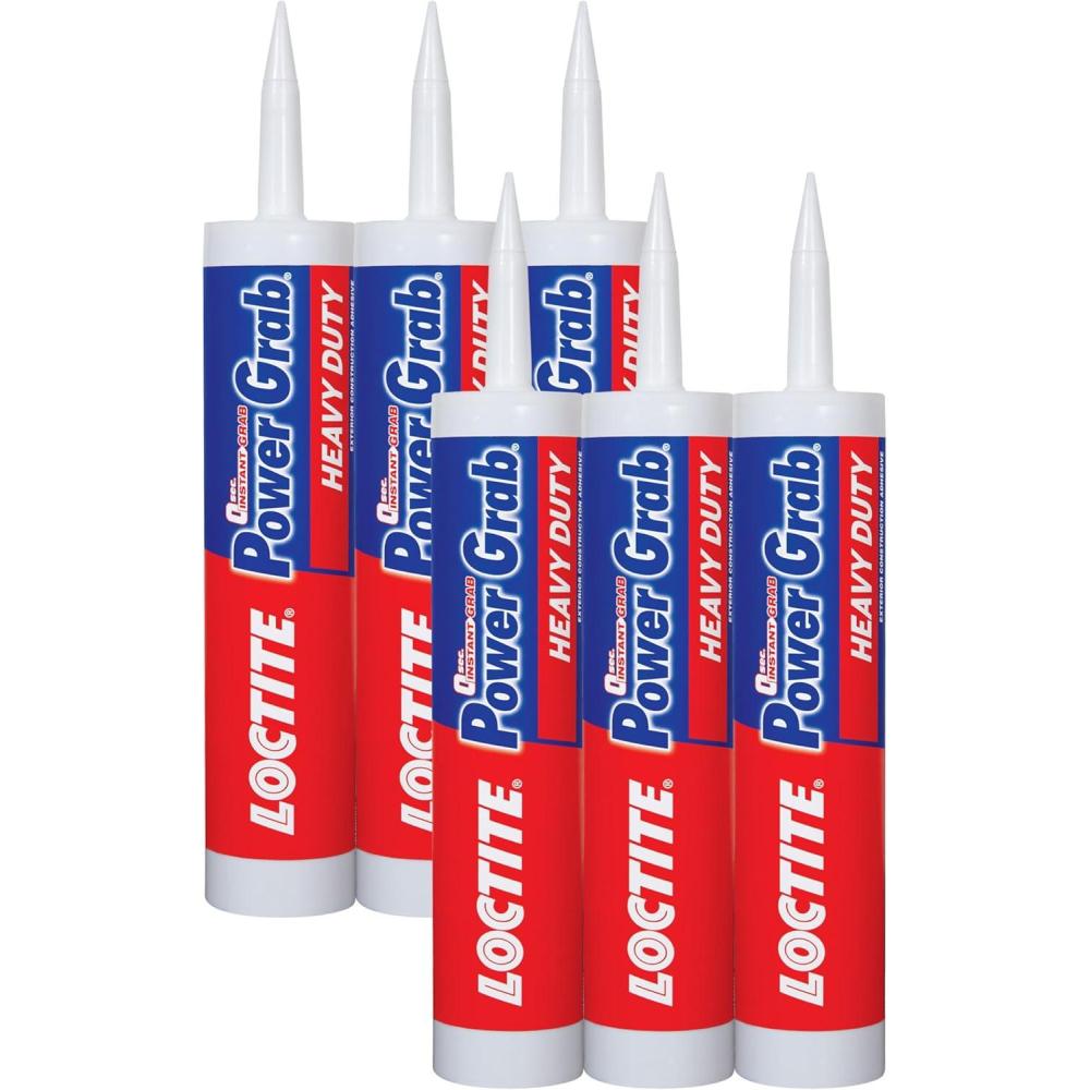 imageLoctite Power Grab Express Heavy Duty Construction Adhesive Versatile Constuction Glue for Wood Wall Tile Foam Board ampamp More  9 fl oz Cartridge Pack of 16 Pack