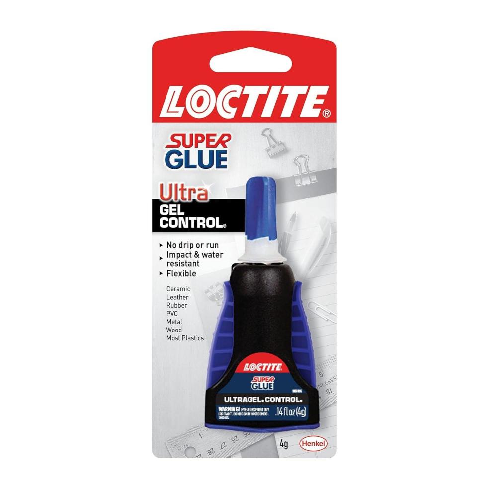 imageLoctite Super Glue Ultra Gel Control 4 Gram Squeeze Bottles 2 Pack  Clear Superglue for Plastic Wood Metal Crafts ampamp Repair Instant Glue Adhesive Quick Dry1 Pack