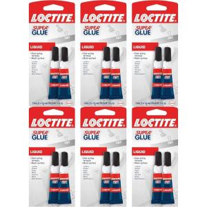 imageLoctite Super Glue Liquid 2 Gram Tube 2 Pack  Clear Superglue for Plastic Wood Metal Crafts ampamp Repair Instant Glue Adhesive Quick DrySet of 2  Pack of 6