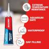 imageLoctite Clear Silicone Sealant 27 fl oz 1 Pack  100 Waterproof Sealant for Glass Ceramic Wood Plastic ampamp MoreSingle 27 Oz Tube