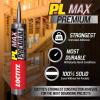 imageLoctite PL Premium Max Construction Adhesive Versatile Construction Glue for Wood Concrete Stone ampamp More  9 fl oz Cartridge Pack of 112 Pack