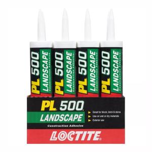imageLoctite PL 500 Landscape Block and Paver VOC Construction Adhesive 10Ounce Cartridge 1654392  Tan12 Pack