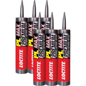 imageLoctite PL Premium Max Construction Adhesive Versatile Construction Glue for Wood Concrete Stone ampamp More  9 fl oz Cartridge Pack of 16 Pack