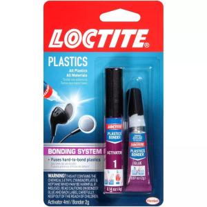 imageLoctite Plastics Bonder Bonding System 2 Gram ampamp 4 Gram Tubes  Clear Superglue for Plastic Wood Metal Crafts ampamp Repair Instant Glue Adhesive Quick Dry1 Pack