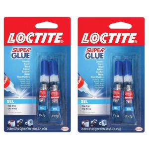 imageLoctite Super Glue Gel 2 Gram Tubes 1 2 Pack  Clear Superglue for Plastic Wood Metal Crafts ampamp Repair Instant Glue Adhesive Quick DryPack of 2