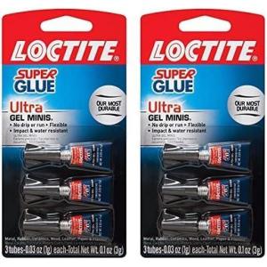 imageLoctite Super Glue Ultra Gel Minis 1 Gram Tubes 3 Pack  Clear Superglue for Plastic Wood Metal Crafts ampamp Repair Instant Glue Adhesive Quick Dry2 Pack