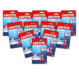 imageLoctite Threadlocker Blue 242  Removable Thread Lock Glue for Nuts Bolts ampamp Fasteners Medium Strength Screw Glue to Prevent Loosening ampamp Corrosion  6 ml 1 Pack12 Pack