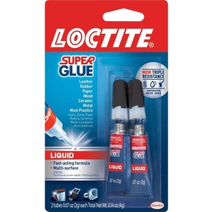 image:imageLoctite Super Glue Liquid Clear 014 fl oz Tube 12 Pack  Superglue for Plastic Wood Metal Crafts amp Repair Cyanoacrylate Adhesive Instant Glue Quick Dry007 fl oz 2 Pack