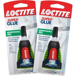 image:imageLoctite Super Glue Repositionable Gel Clear 014 fl oz Bottle 2 Pack  Superglue for Plastic Wood Metal Crafts amp Repair Cyanoacrylate Adhesive Instant Glue2 Pack