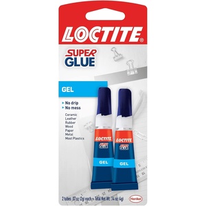 image:imageLoctite Super Glue Gel Clear 014 fl oz Tube 2 Pack  Superglue for Plastic Wood Metal Crafts amp Repair Cyanoacrylate Adhesive Instant Glue Quick Dry